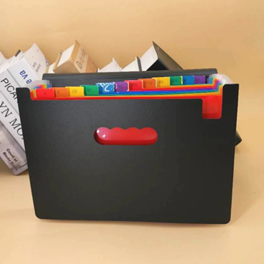 

Plastic Expanding File Folder A4 Rainbow Pattern Snap Closure Accordion Organizer For Documents Storage Home Office School File