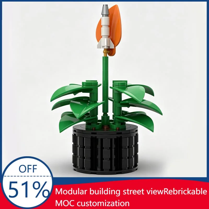 123pcs-war-lily-video-game-themed-plant-moc-model-custom-blocks-diy-assembly-educational-toy-for-gaming-fans-display-xmas-gift
