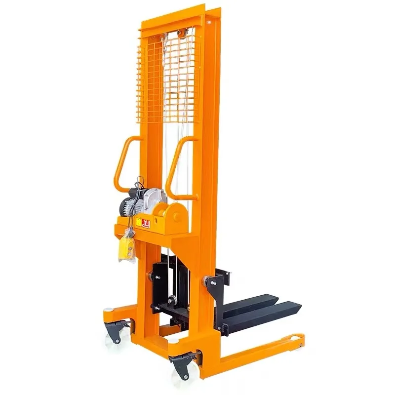 

Новый полуэлектрический штабелер 2т/3т с высотой подъема 3м, ручной тросовый погрузчик 1.5т, мини-погрузчик для склада, гидравлический электрический вилочный погрузчик по низкой цене