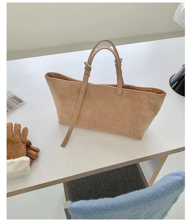 

Матовые дизайнерские сумки и клатчи с текстурной поверхностью, вместительные сумки-шопперы через плечо для женщин, ретро-сумки-тоут из искусственной замши для женщин