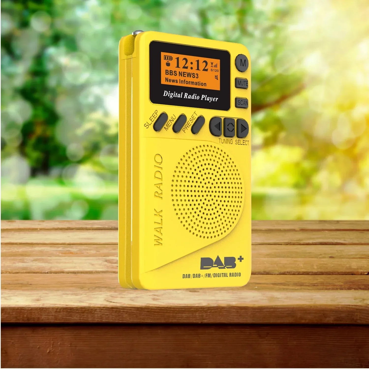 Portable DAB/DAB + Digital FM Radio Receiver Speaker LCD Display Support TF MP3 Playback Radio Speaker with Rechargeable Battery