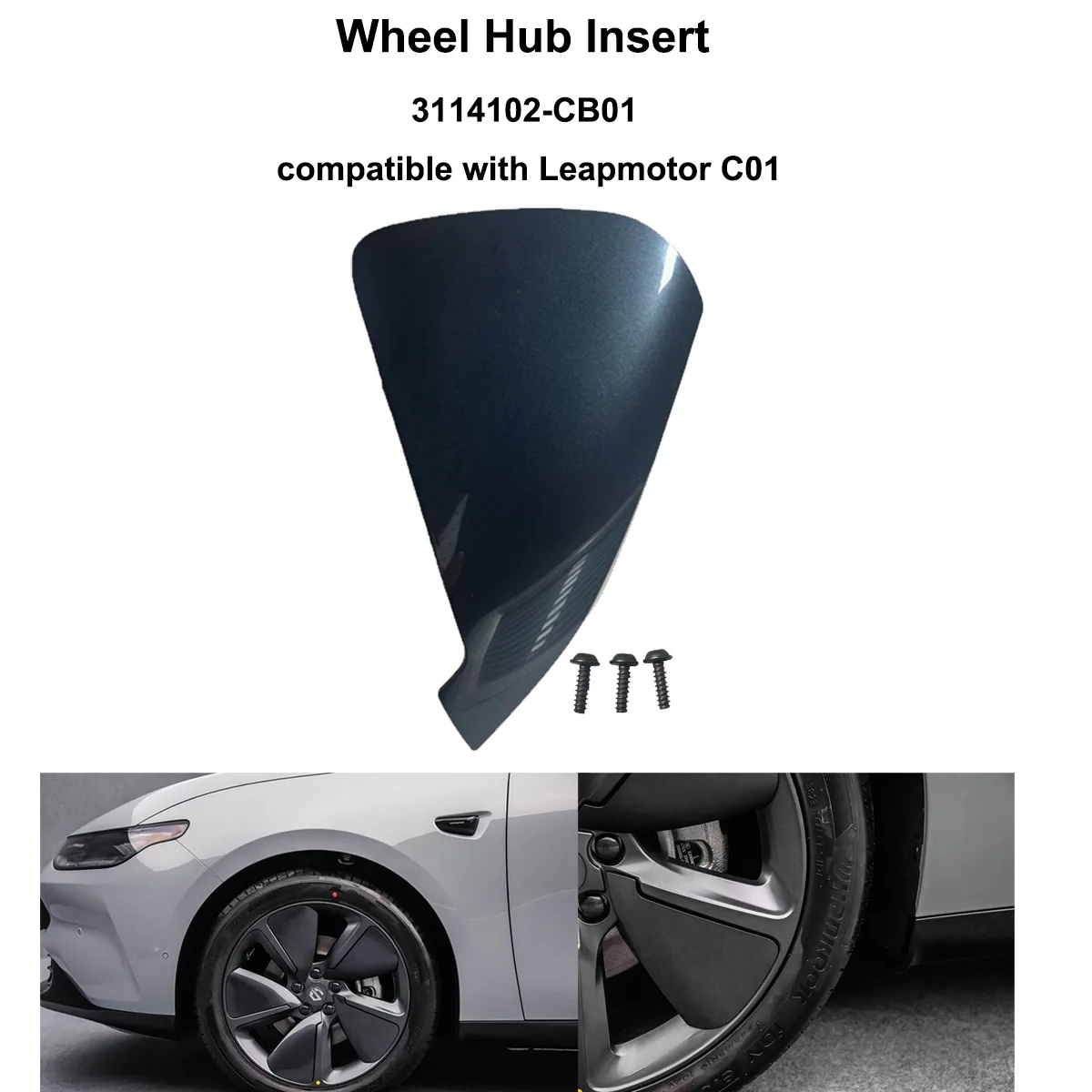 

3114102-CB01 Wheel Hub Insert Wheel Rim Decorative Plug compatible with Leapmotor C01