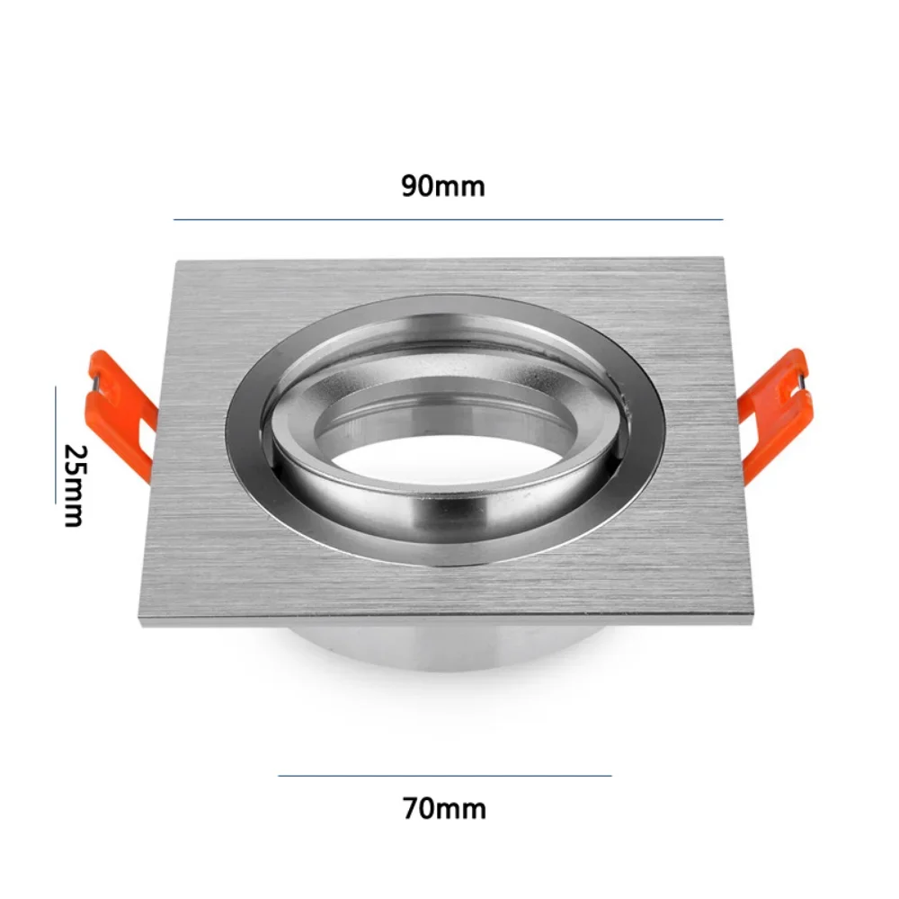 Imagem -06 - Teto Led Downlights Montagem Lâmpada Embutida Lâmpada Substituível Moldura de Alumínio Spot Light Base Cut Hole Gu10 Mr16 70 mm Pcs