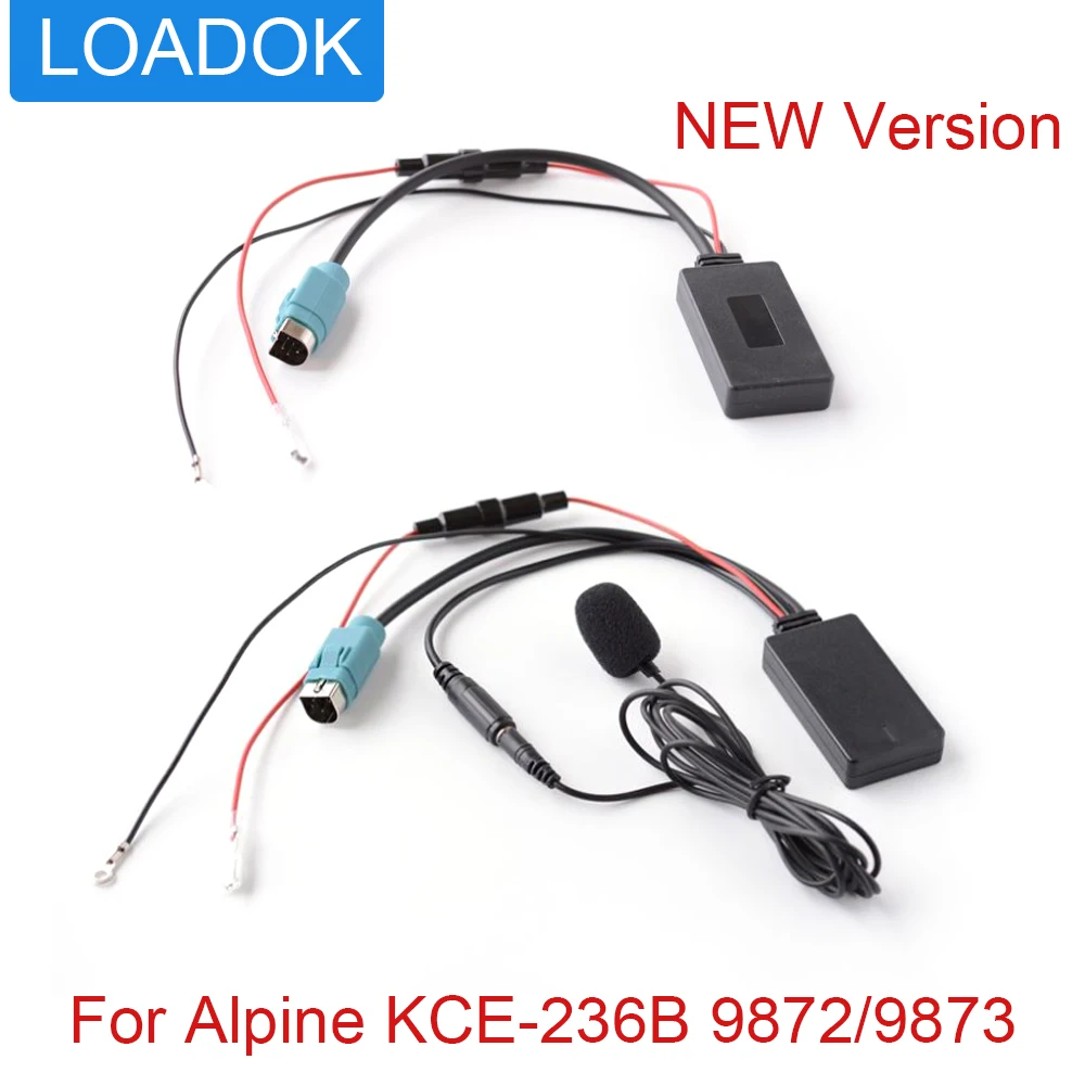 

Bluetooth 5.0 Car CD Audio AUX Input 3.5MM HandFree Microphone Adapter Cable For Alpine CDA CDE IDA IVA KCE-236B 9872/9871