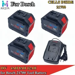 ProCORE 18V 4AH 8Ah 12Ah   replacement battery, for Bosch 18V cordless tools BAT609 BAT618 GBA18V 21700 high power 5C power cell