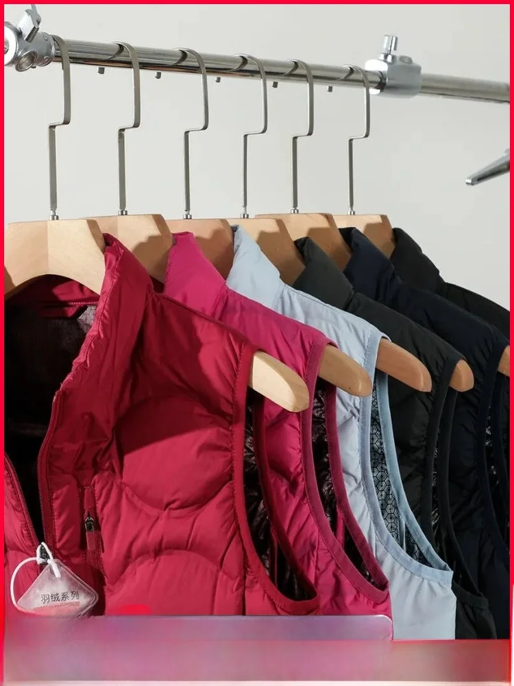 

Water-Resistant Du down Vest Men's Outdoor Autumn Winter Warm Stand Collar Filling Jaet Trendy Polyester Fiber Zipper