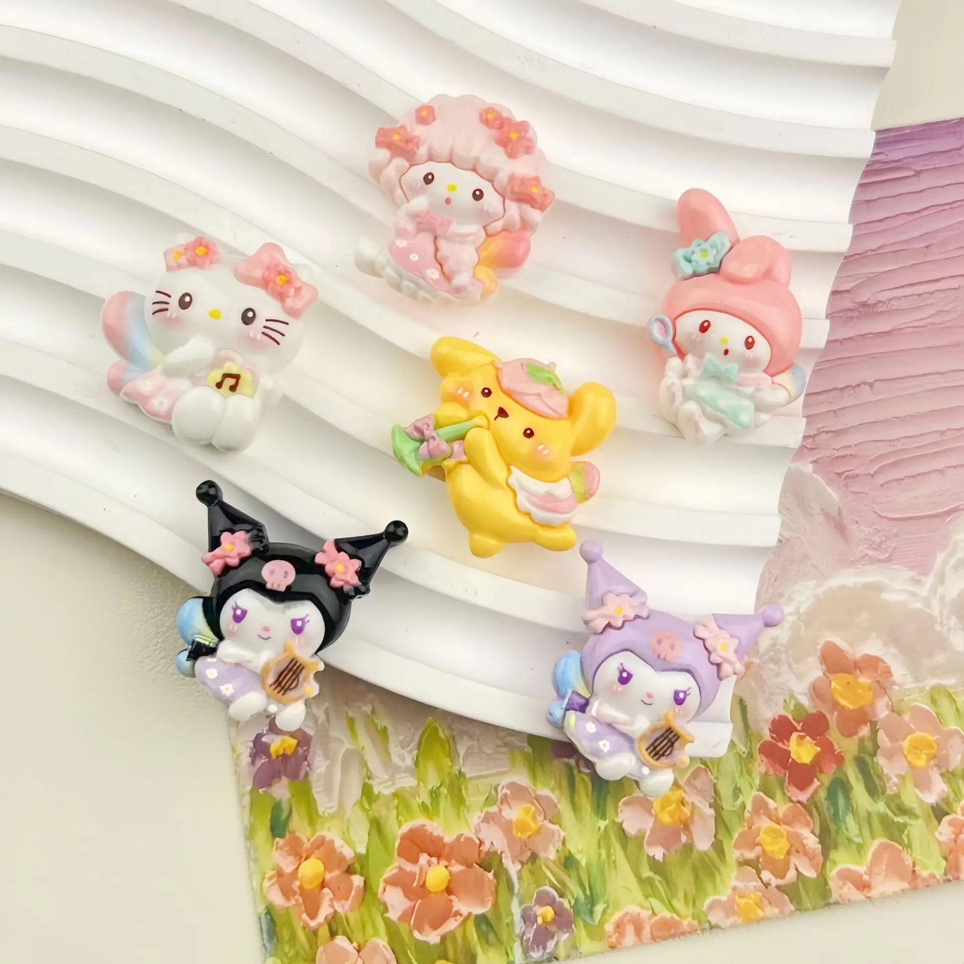 موسيقى صغيرة الحجم، ملحقات راتينج غراء كريمي سانريو DIY، أغطية الرأس، مشبك شعر، جراب هاتف، صندوق أدوات مكتبية، مواد إكسسوار