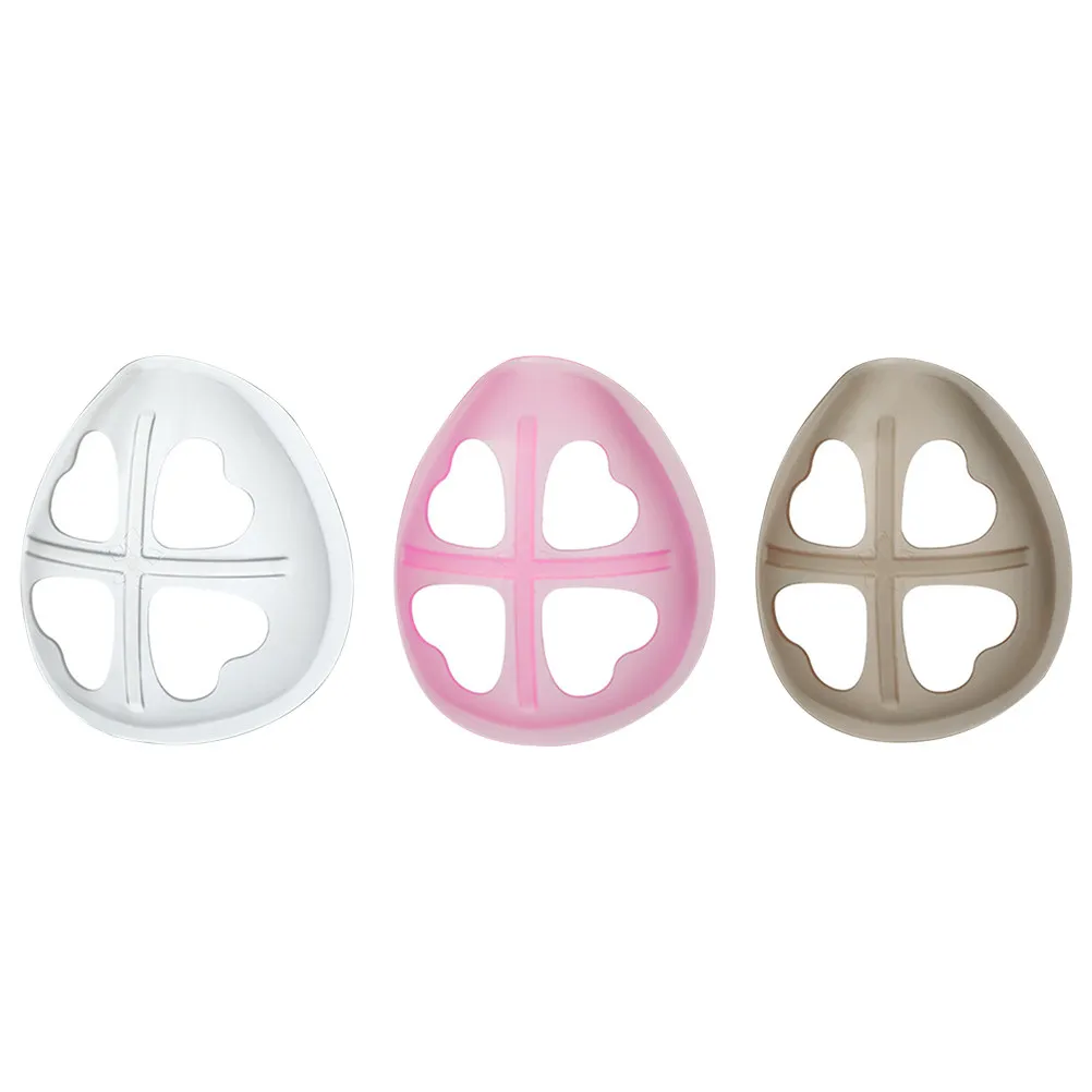 

3Pcs Silicone Mask Bracket for Breathable Comfort Lipstick Protection Lightweight Compact Inner Support for Disposable Masks