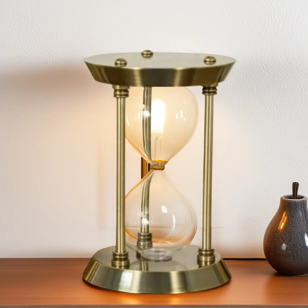 

European Retro Hourglass Sand Watch Metal Empty Sand Glass Timer DIY Home Office Decorations-hold sand from beaches and deserts