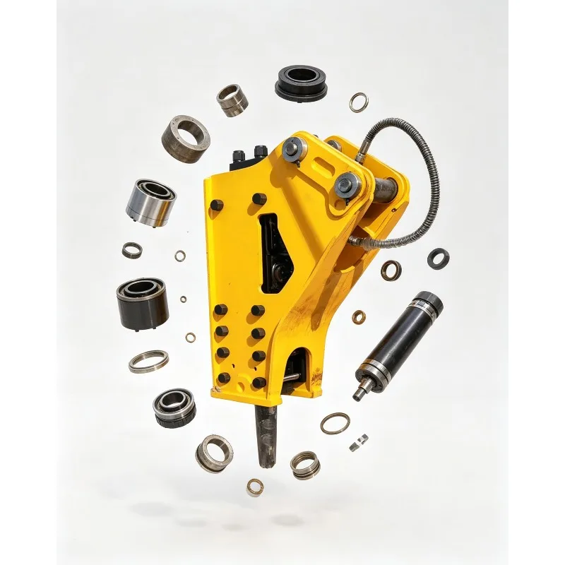 Auto Greaser Hydraulic Rock Breaker for Concrete Rock Stone Breaking Industrial Operations