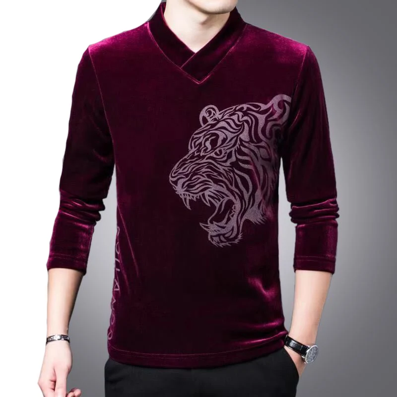 

Spring Autumn Tiger Fashion Harajuku Sweatshirt Men Animal Tops Casual Pullover All Match Undershirt Long Sleeve Male Clothes