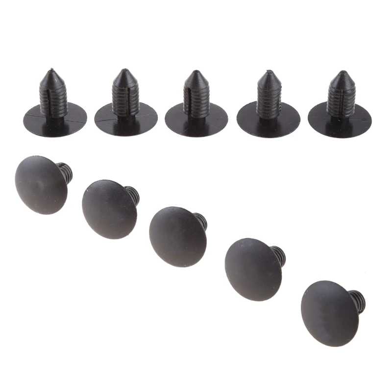 

20 Car Bumper for Fender Plastic Rivets 10mm Hole Black Fasteners for New