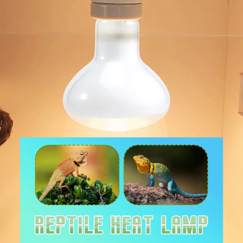 NOMOYPET 2 Pack Reptile Uvb Uva Heat Lamp Bulb For Reptiles Truly Sun-Like Bright Heat For Reptiles, Amphibian And Birds (100 W)