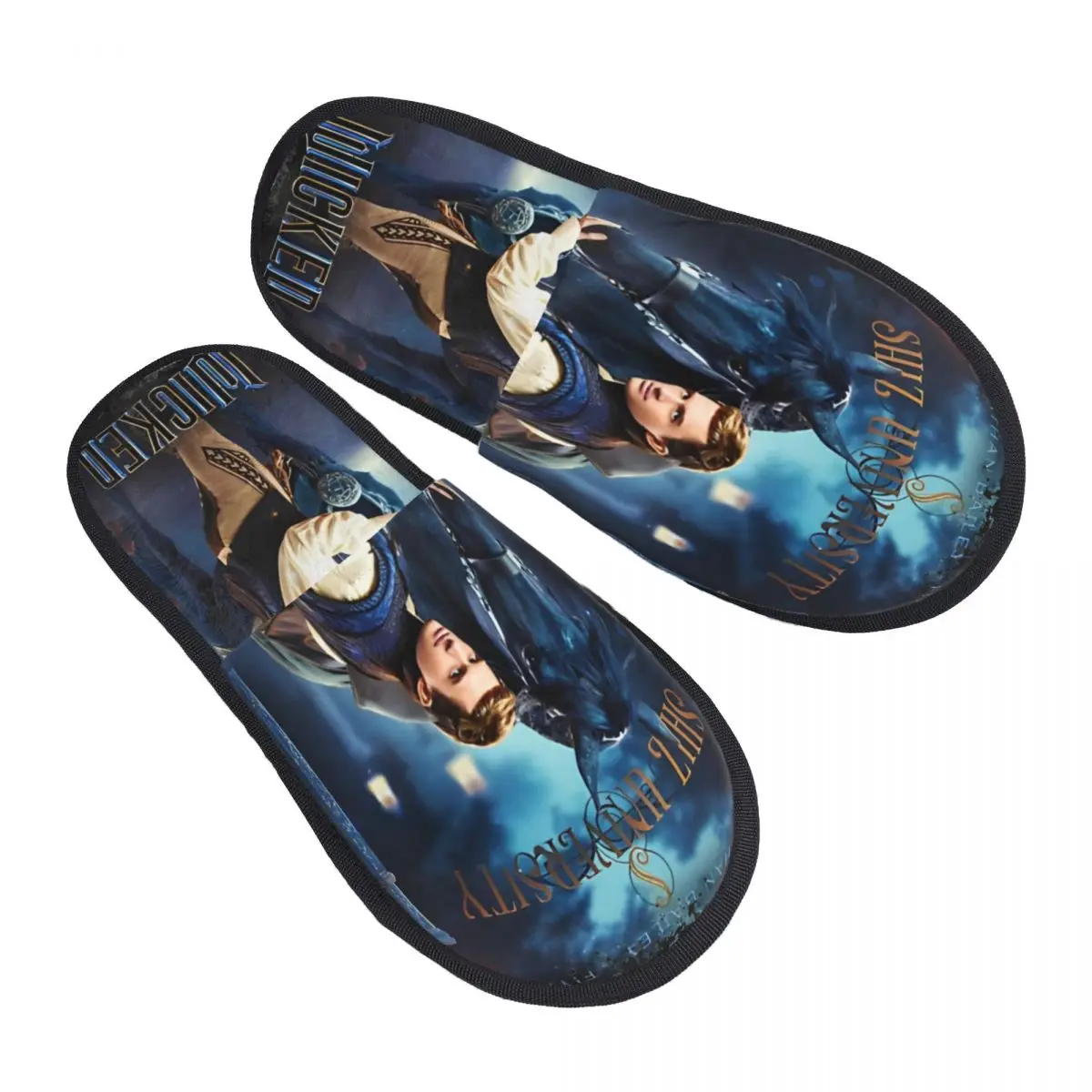 

Зимние тапочки Aesthetic Wicked Merch, домашние меховые шлепанцы, тапочки для спальни, уютные противоскользящие шлепанцы