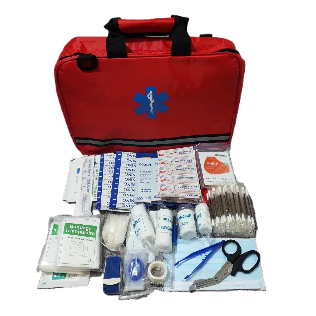 Imagem -03 - Kit de Primeiros Socorros com Alça Kits Médicos Abrangentes Compartimentos Rotulados Grandes Emergências