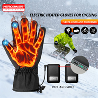 Motorcycle Heated Gloves Winter Waterproof Touch Screen Vintage Heated Moto Gloves Battery Powered Moto Electric Heated Gloves