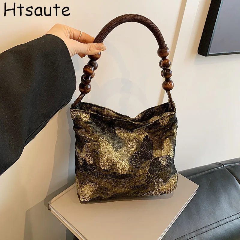 

Underarm Bag For Women National Style New Trendy Flower Printed Handbag All-match Ins Shoulder Bag Handbag bolsa feminina