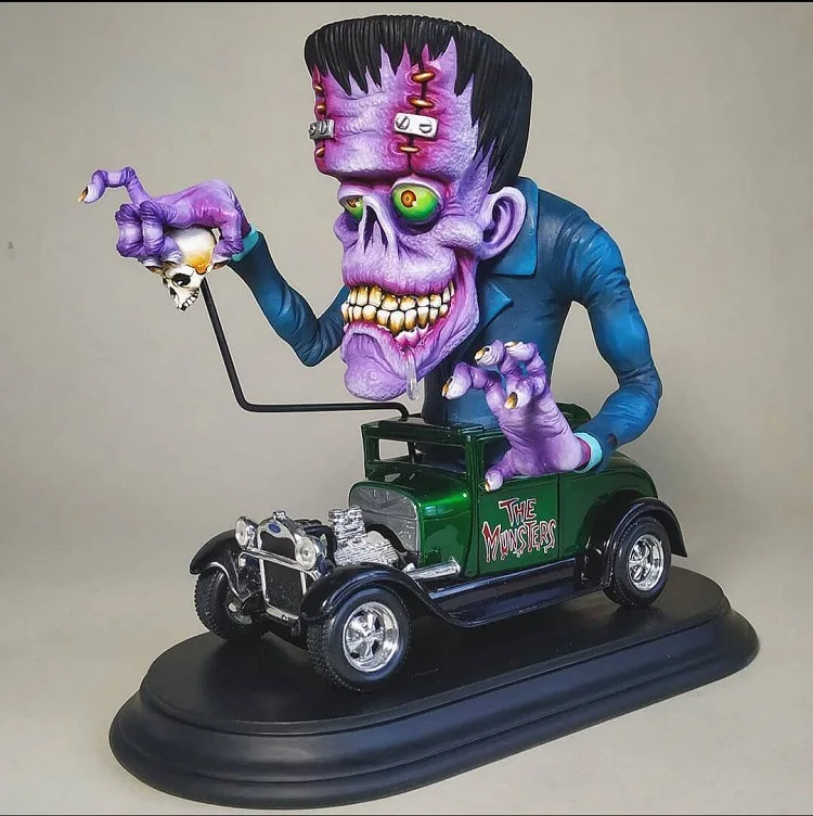 Resin Monster Statue Horror Big Mouth Monster Sculpture Figurine