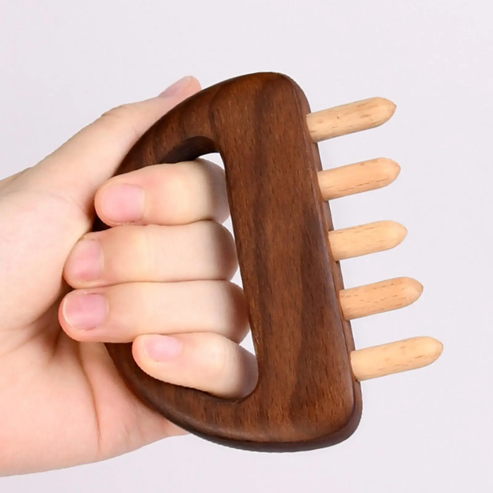 Wooden Scalp Massager Tool Portable Guasha Tool for Neck Shoulders Back