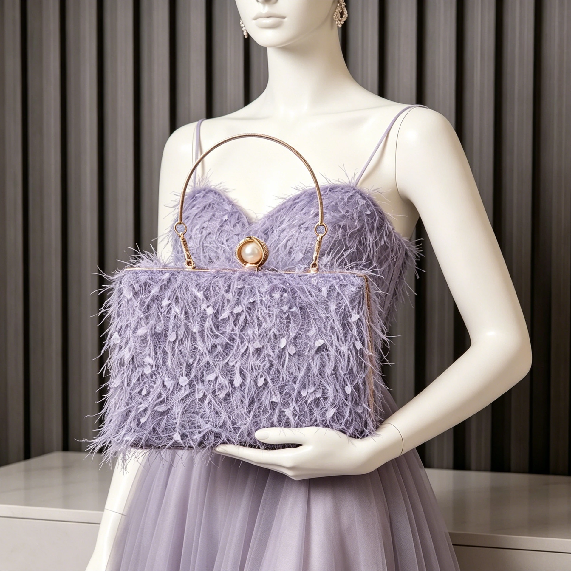 

Ladies Tassel Evening Clutch Bag Pearl Kiss-lock Metal Handle Crossbody Chain Purse for Wedding Bridal Party Prom Formal