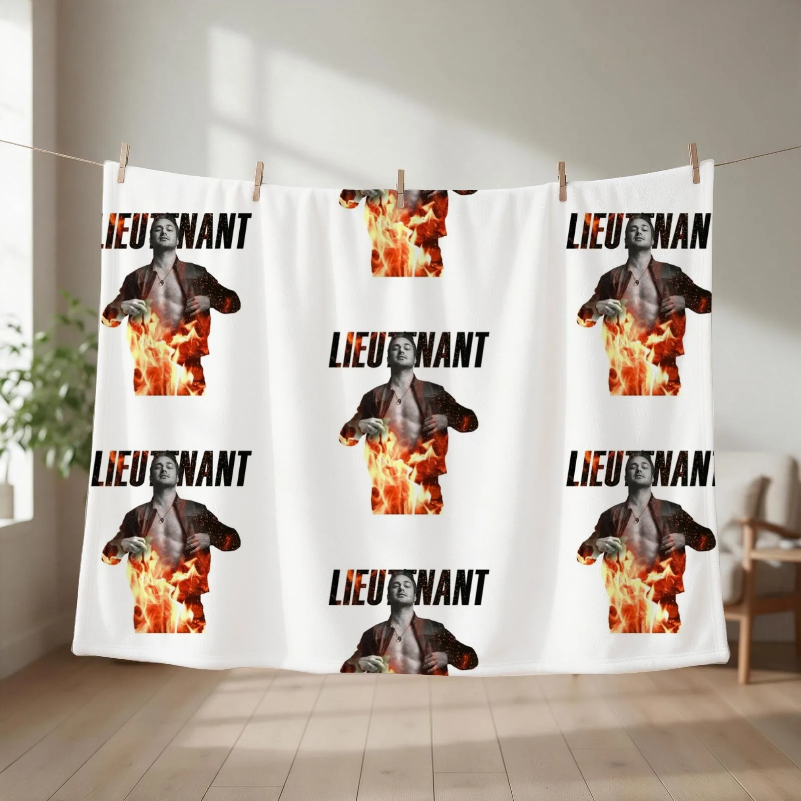 Lieutenant Kelly Severide from Chicago Fire Throw Blanket couch cozy soft plush fuzzy picnic outdoor blanket