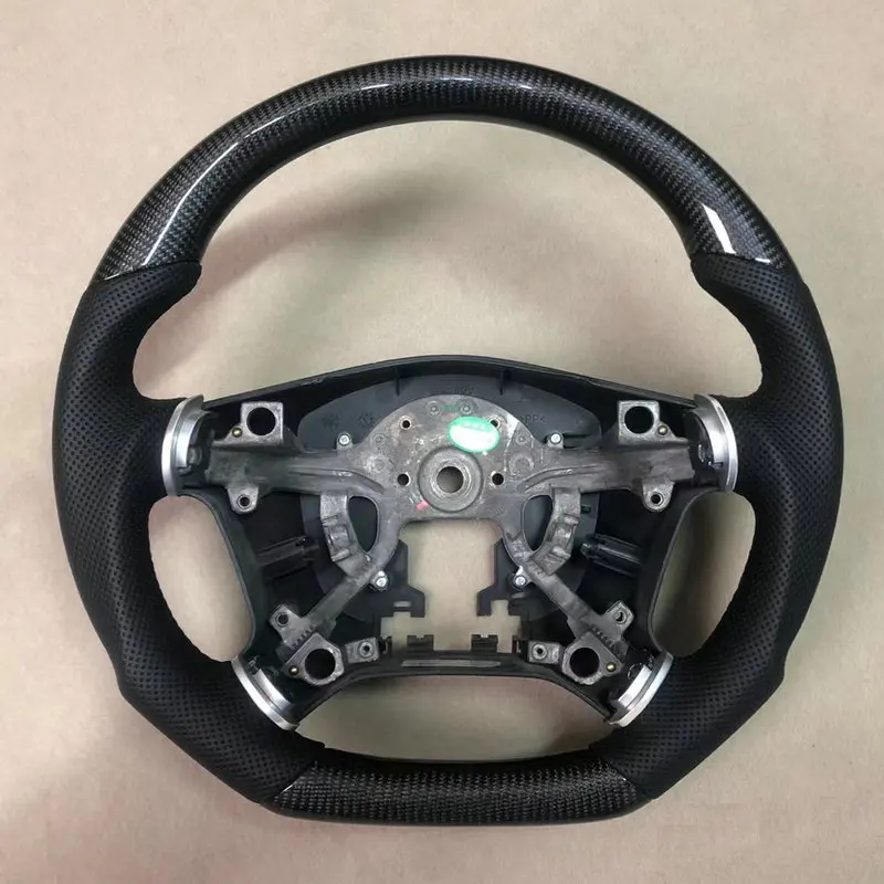 

For Mitsubishi Pajero V87 V93 V97 100% Real Carbon Fiber Leather Steering Wheel