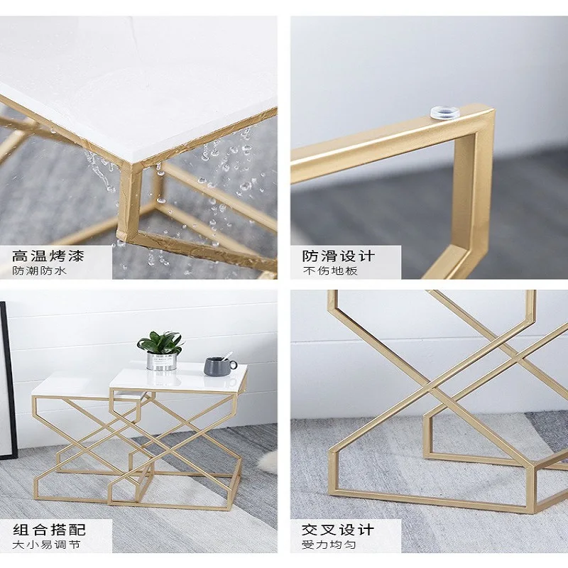 Nordic small coffee table modern simple living room small apartment marble coffee table sofa