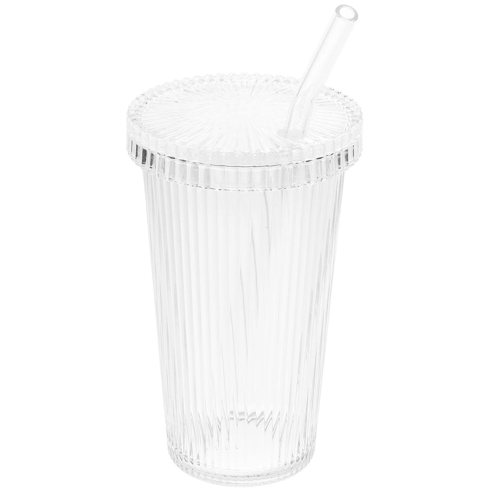 

Cup with Straw Coffee Cups Reusable and Lid Lids Tea Drinking Teacup Glass Water