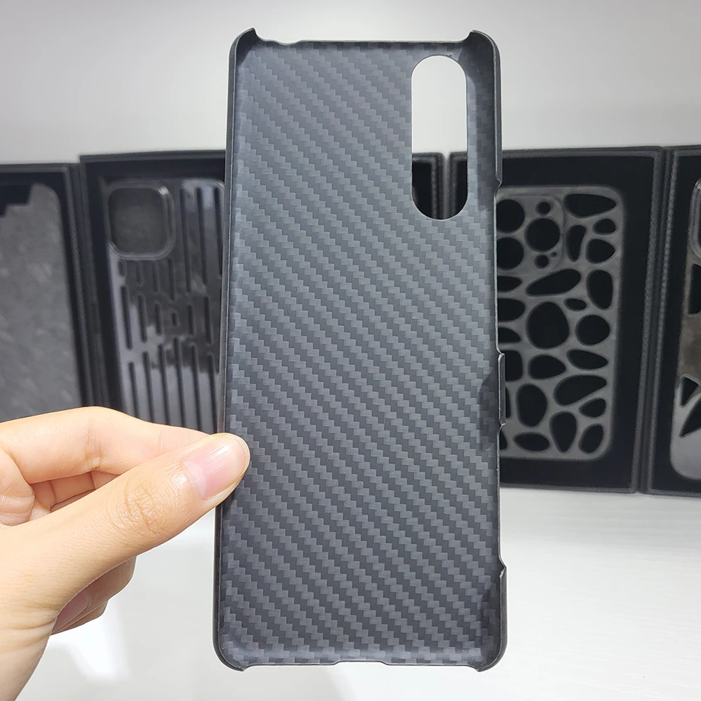 YTF-carbon real carbon fiber case For Sony Xperia Vii case Ultra-thin drop-resistant Aramid fiber for Xperia Vii  cover