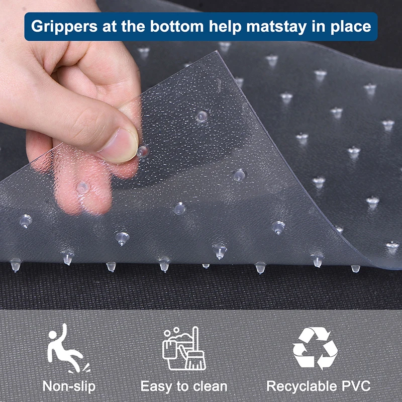 8.2Ft/5.2Ft Cat Carpet Protector Non-Slip Clear PVC Pet Scratch Stopper for Carpet Easy to Cut Floor Runner from Scratching Rugs