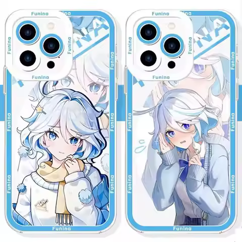 Genshin Impact Furina Case For Samsung Galaxy S25 S24 S23 S22 Ultra Plus S23FE S24FE A55 A35 A15 A16 5G Cartoon Soft Clear Cover