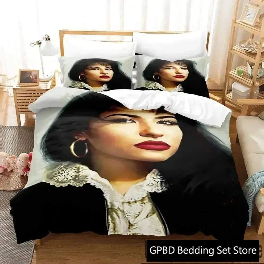 

3D Print Selena Bedding Set Boys Girls Twin Queen King Size Duvet Cover Pillowcase Bed boys Adult Home Textileextile