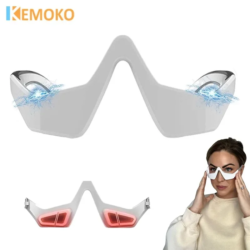 

3D Eye Massager Micro-Current Pulse Red light Therapy Eyes Fatigue Relief Lighten Dark Circles Smooth Fine Line Beauty Eye Care