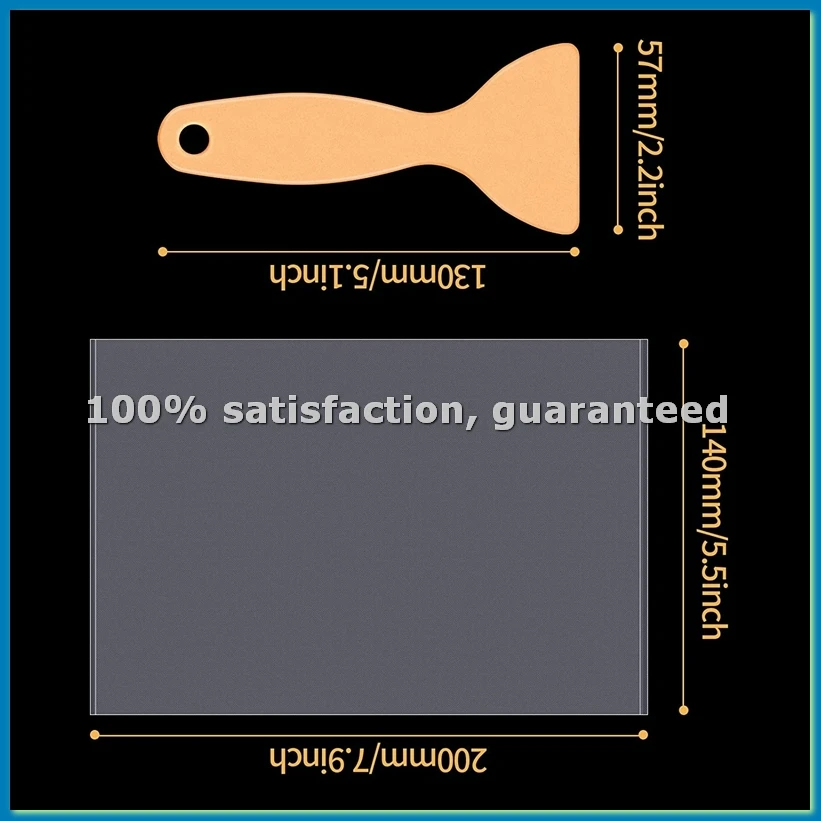 12Pcs FEP Film 200X140X0.15 mm Thickness for UV 3D Printers, LCD SLA Resin, with 2 Pieces Replacement Plastic Spatulas-ABYS