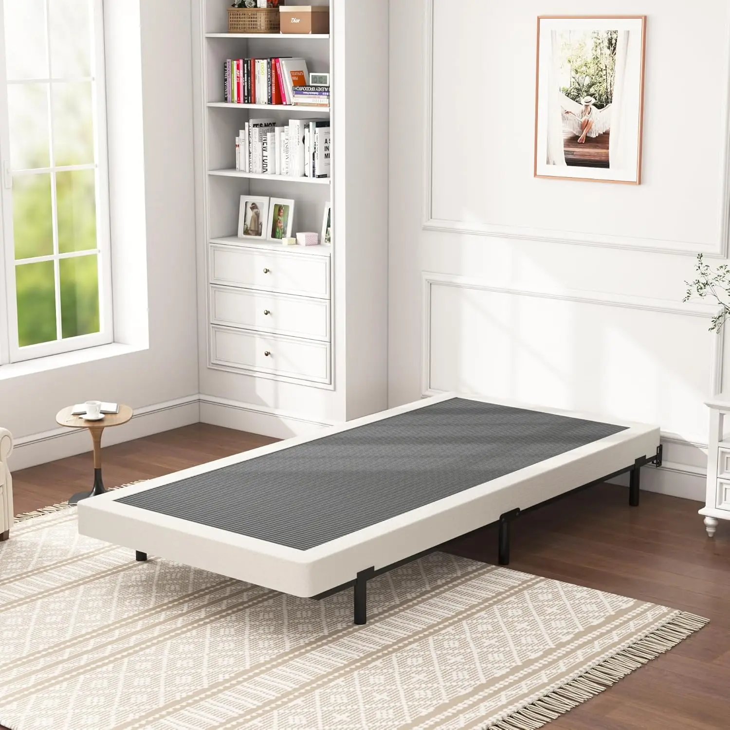 

Twin Xl Box Spring 8 Inch - Heavy Duty Box Spring Mattress Foundation Metal Bed Base With Fabric Cover, Noise Free Easy