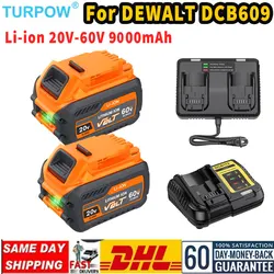 For Dewalt DCB609 60V MAX Flexvolt Battery 9000mAh Battery Compatible DCB547-XJ DCB606 DCB200 DCB182 DCB204 Power Tool Battery