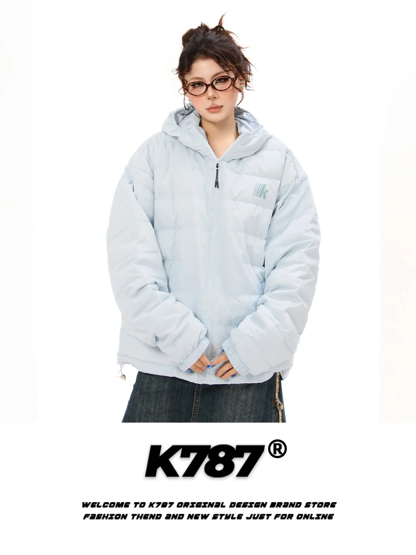 

Куртка K787 American Sle: легкая стеганая куртка с капюшоном на молнии, женская, с узором в виде полосок, парная верхняя одежда