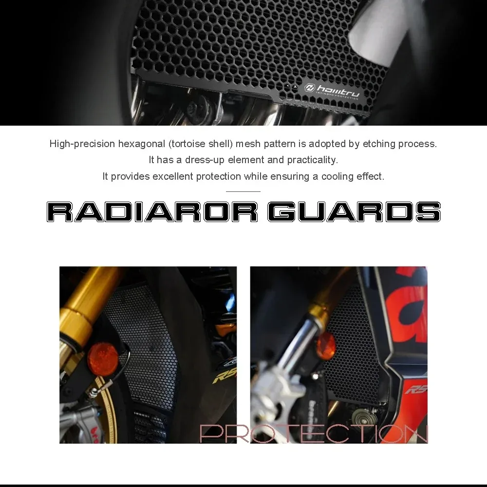 For Kawaskai ZX6R 2013-2023 Motorcycle Radiator Core Guards Grille Cover Protection Fit