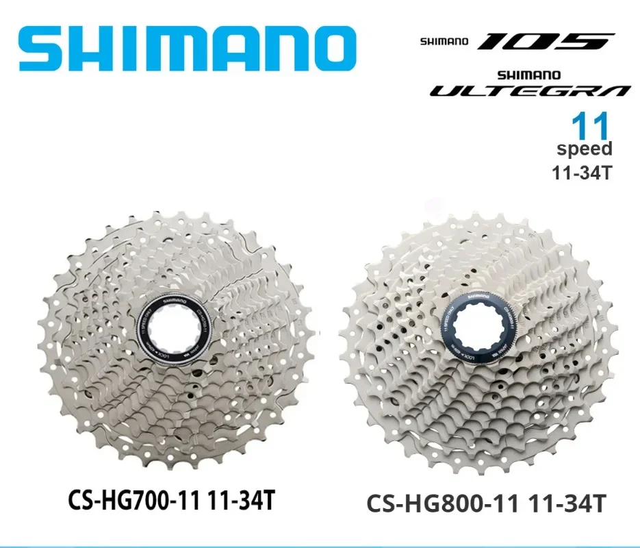 SHIMANO 105 CS-HG700-11 CS-HG800-11 11-Speed 11-34T Road Cassette Sprocket Compatible with GS Cage Rear Derailleurs