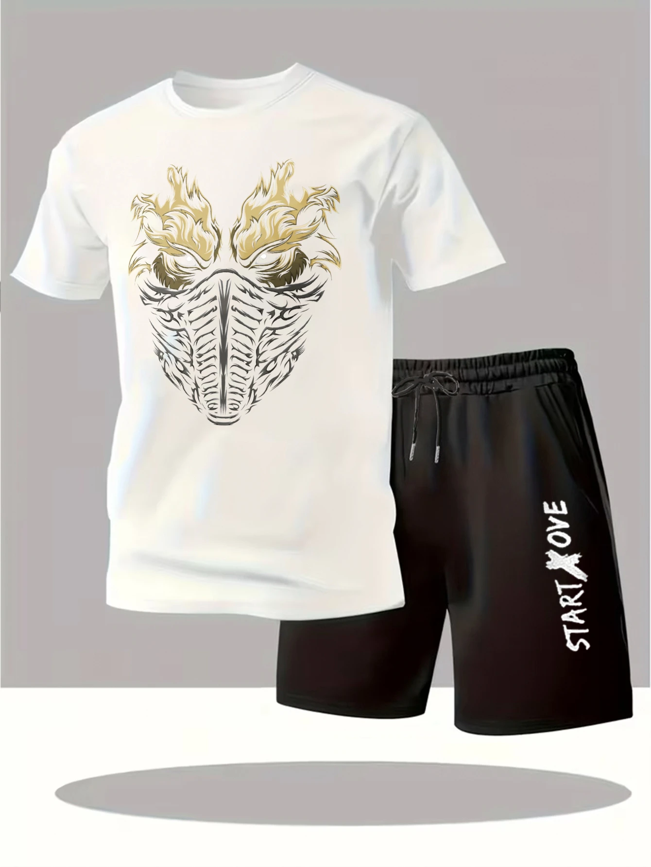 Men's sets 2025 New Fashion men's chandals Printed Graphic Short sleeve sweatshirt set clothing set sets for men sweat suit