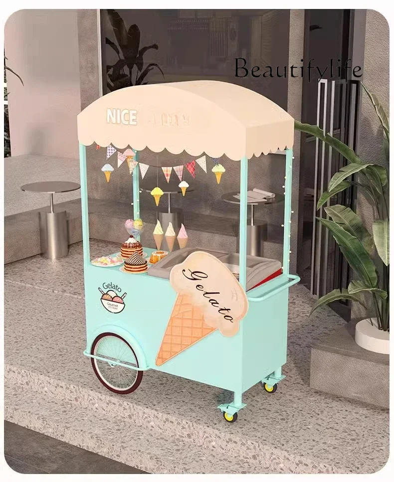 

Movable display cabinet commercial multi-functional stall cart commercial promotion