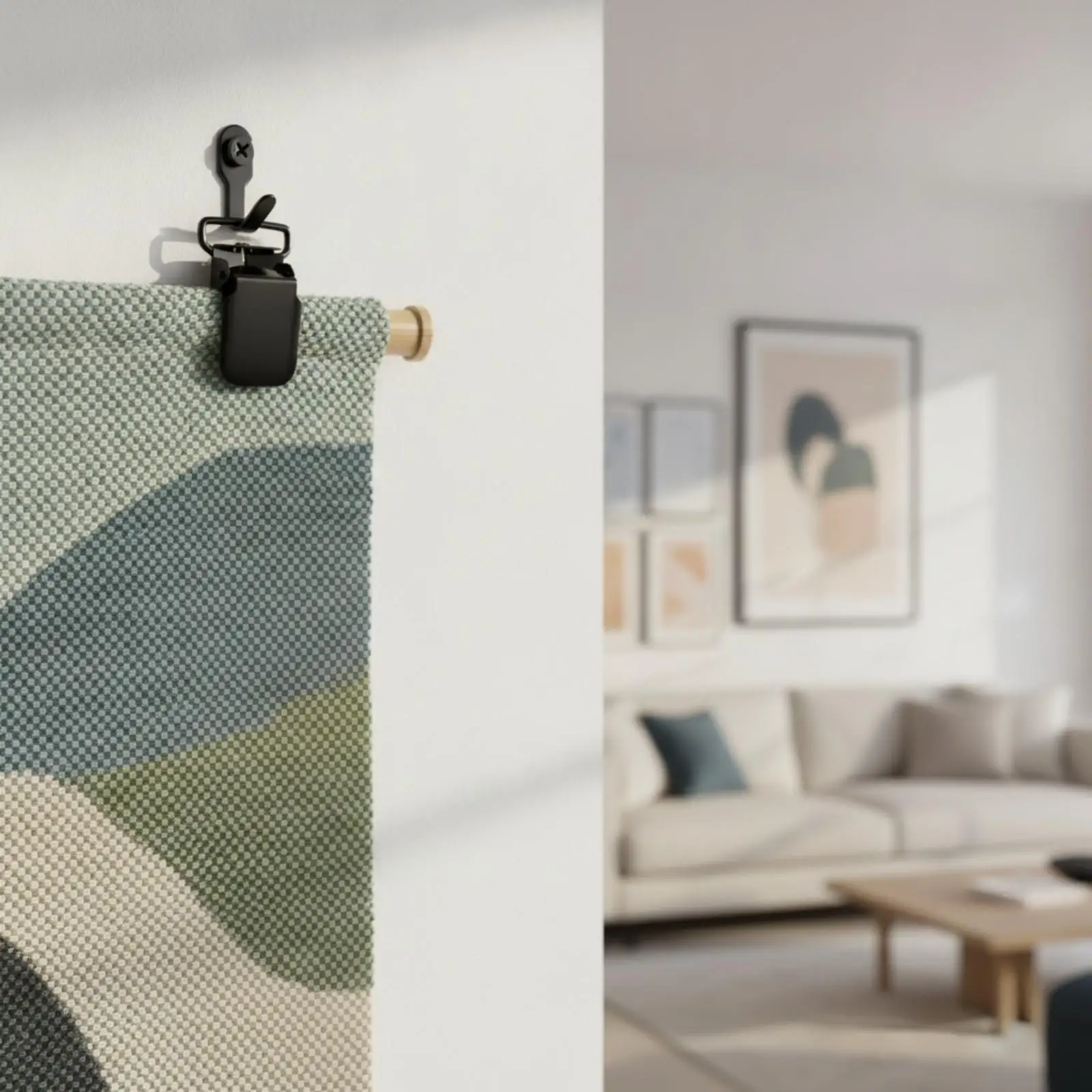 8 Pieces Anti-Slip Wall-Mounted Tapestry Clamp Multi-Purpose Rug Wall Hanging