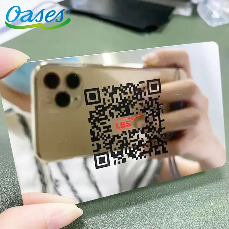 Customized query 2025 Hot Selling 0.8mm Thick Stainless Steel Mirror Polished Process Business Card with Custom Logo Laser Engra - Image 2