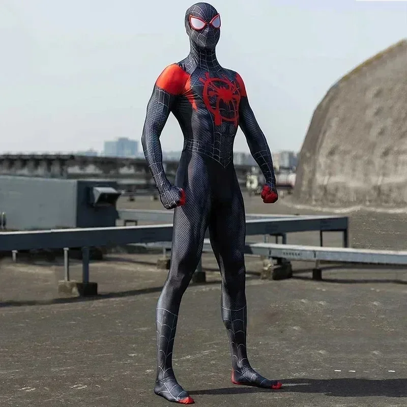 Miles Morales Superhero Jumpsuit2024 Hot Selling for Adult Anime Spider Man Across The Spider-Verse Cosplay  Costume