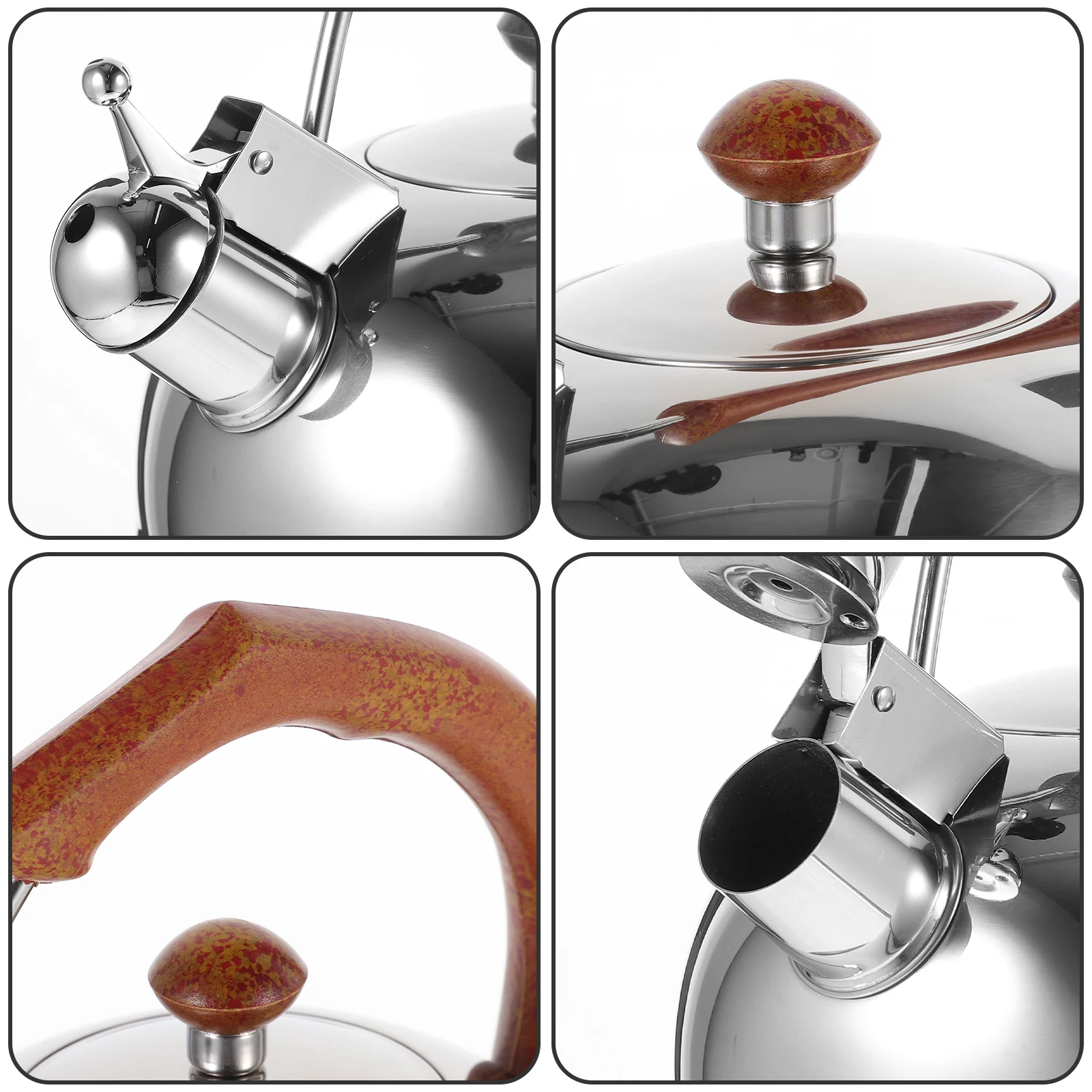 

Stainless Steel Kettle Stovetop Ergonomic Handle Water Pot For Home Restaurant Boiling Large Capacity Safe Heating