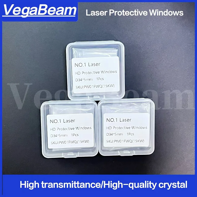 20PCS VegaBeam Laser Protective Lens 18x2 25.4x4 34x5 30x5 27.9x4.1 37x7 24.9x1.5 For Raytools BOCI WSX Protective Windows Lens