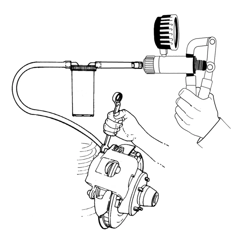 A11F-Auto Diagnostic-Tool Car Auto Handheld Vacuum Pump Brake Bleeder Adaptor Fluid Reservoir Oil Tester Tools Kit