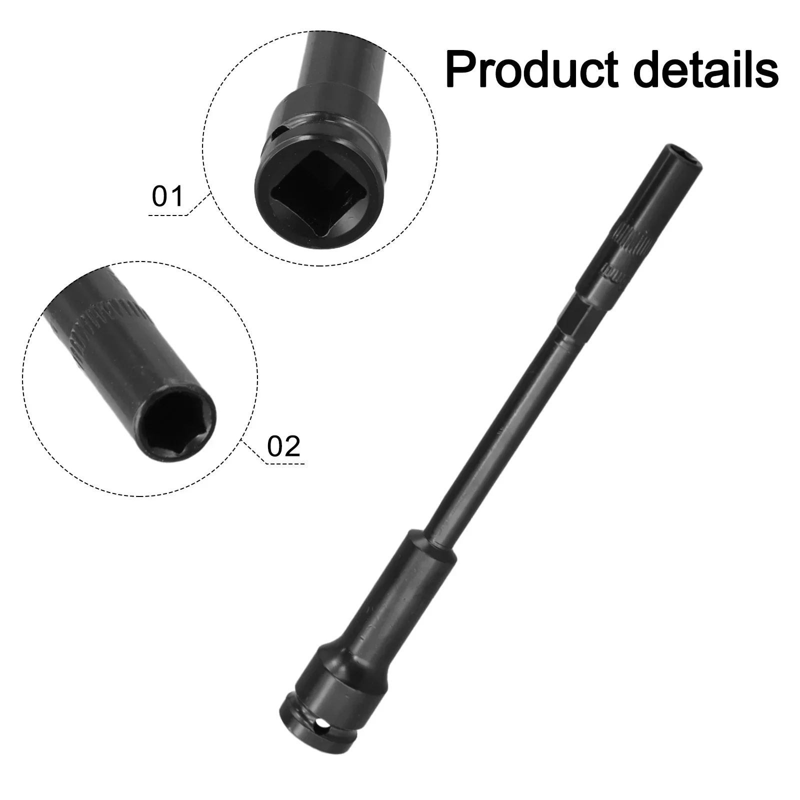 Narrow Screw Tool Electric Wrench Socket 10mm Deep Fit Socket For Screws Electric Wrench Optimized For Disassembly