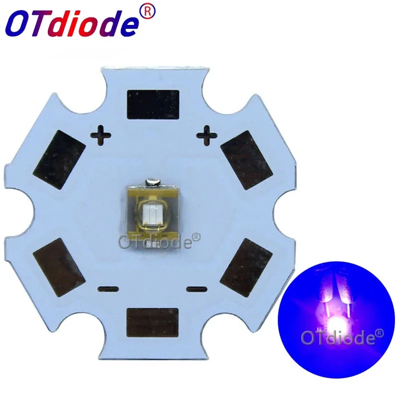 5PCS 3W 3535 USA SemiLEDs Led UV Purple 395nm 405nm 410nm 420nm 430nm Purple Lamp Light Diode LED phosphor lighting 3D priter