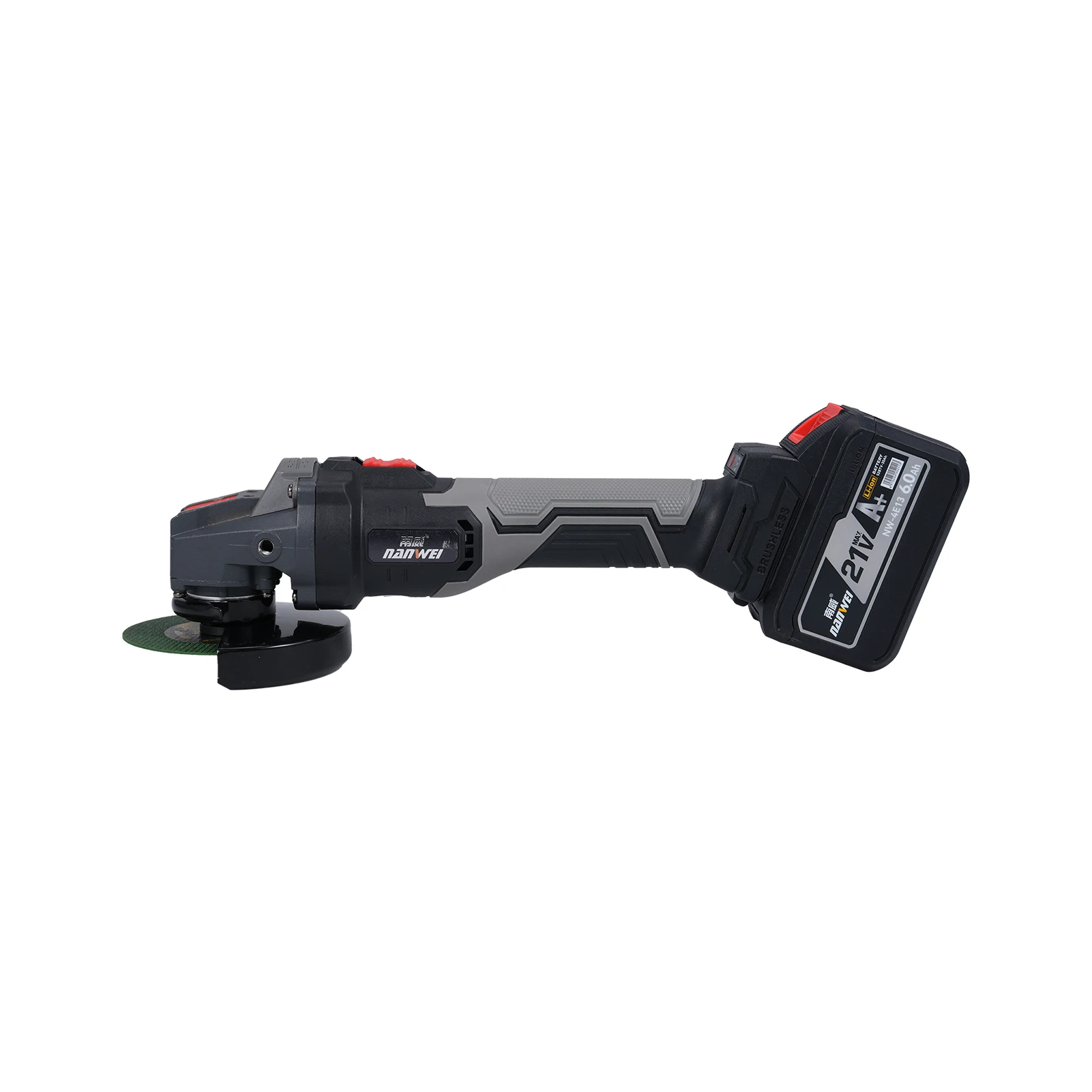 コードレスアングルグラインダー 3段階速度調整 電動グラインダー パワーディスプレイ ブラシレスモーター 21V 4000mAhバッテリー 切断研磨用